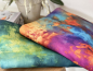 Preview: Reststück 140 cm, French Terry, Mermaid Grunge  Eigenproduktion von Graustufen-Stoffe